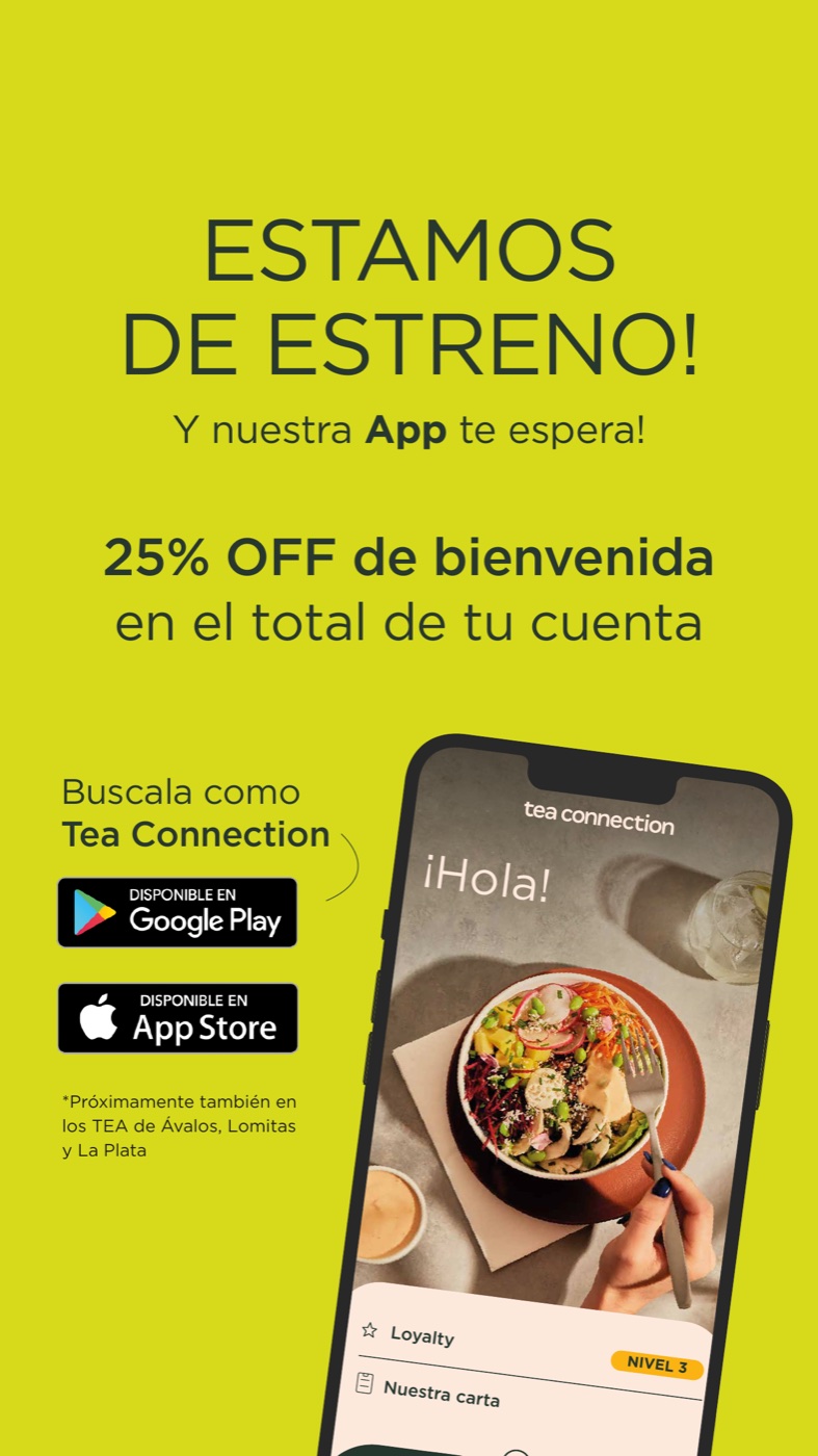 Página de la carta con la app