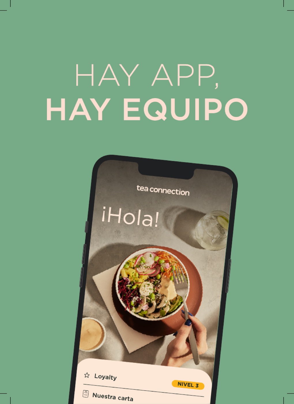 Gráfica para el equipo de salón de Tea Connection